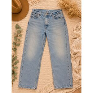 Levi's 505 Straight Fit Jeans Men’s 36x30 Light Wash Denim Classic Red Tab